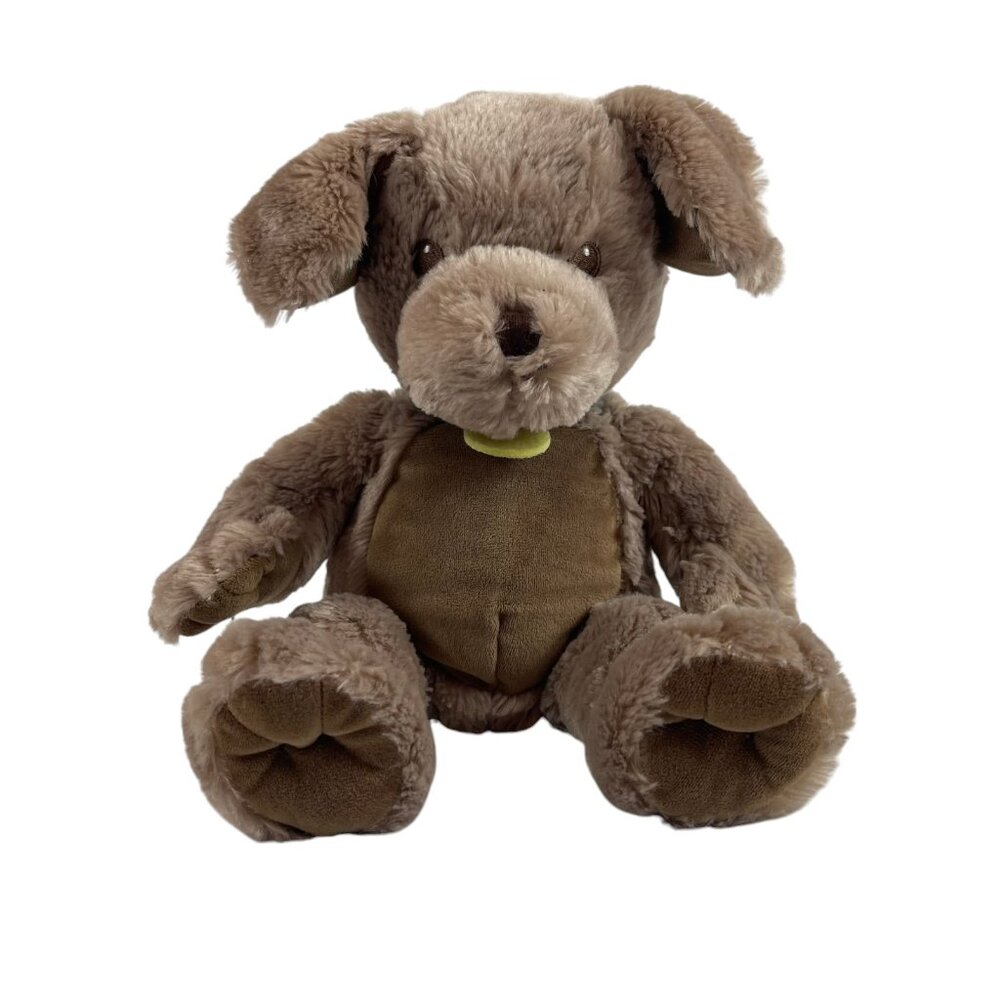 Koala Baby Brown Puppy Dog Blue Collar Plush 13" Stuffed Toy Lovey